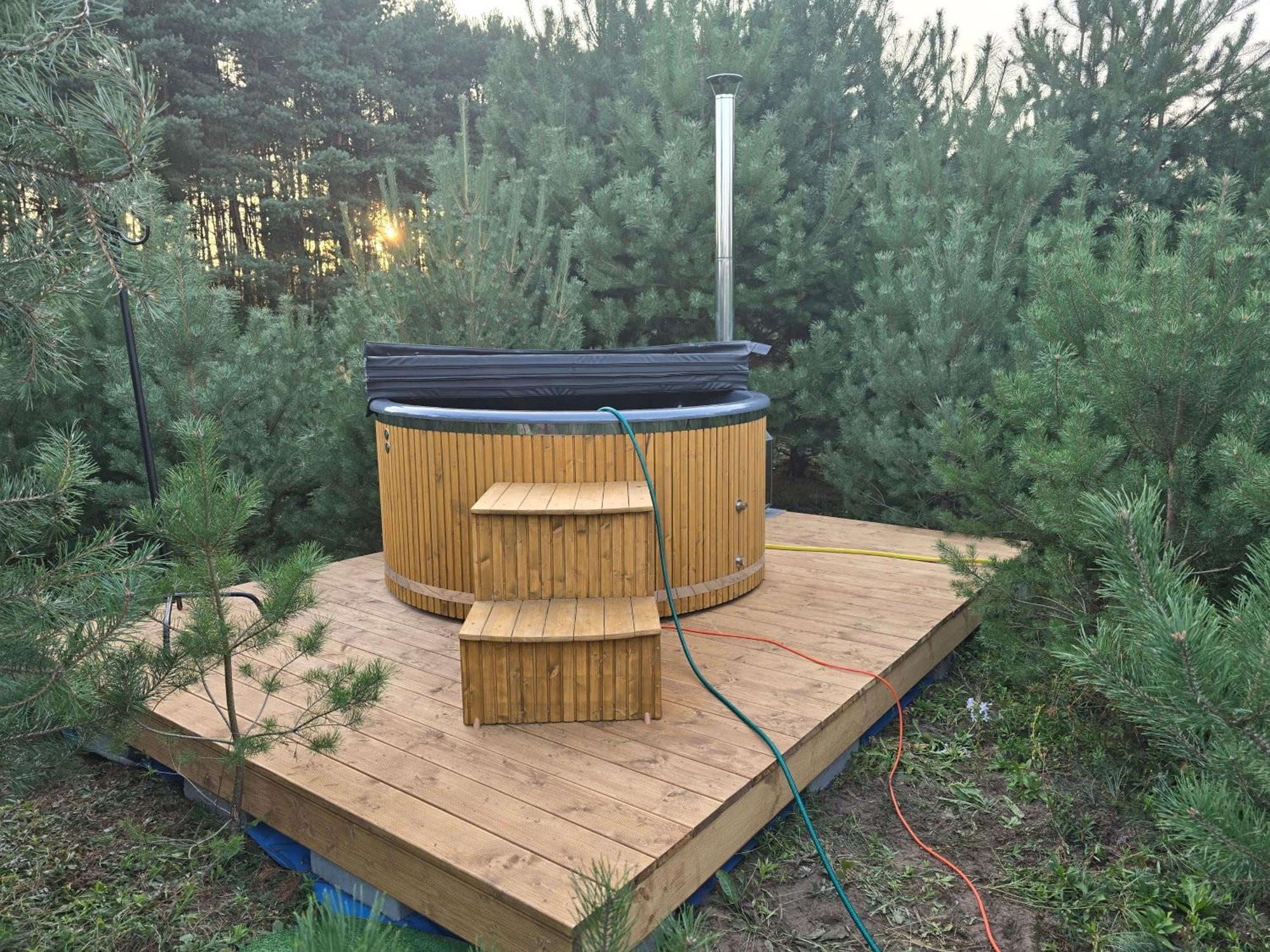 Oaza Swiety Spokoj - Domek Z Balia I Jacuzzi Rzasnik ภายนอก รูปภาพ